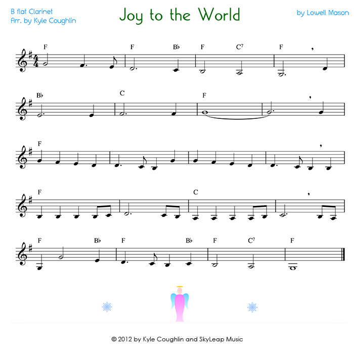 View the printable PDF of Joy to the World for clarinet